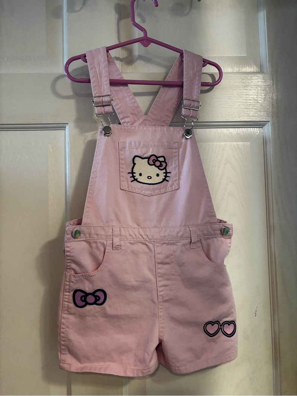 Hello Kitty Pink Overalls - Sanrio Pink Denim Overalls